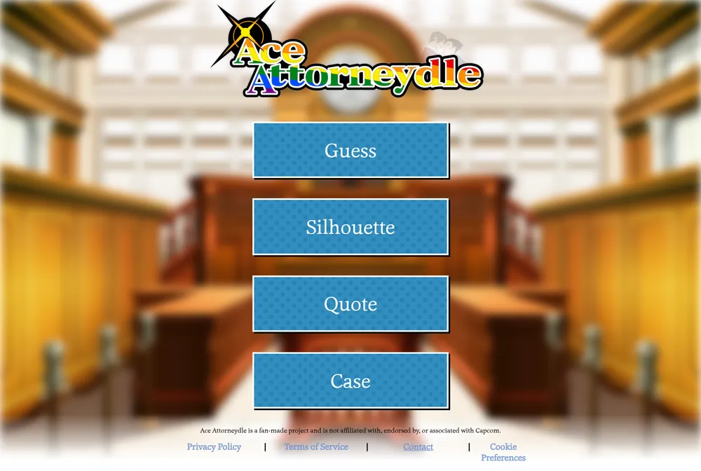 Ace Attorneydle game screenshot