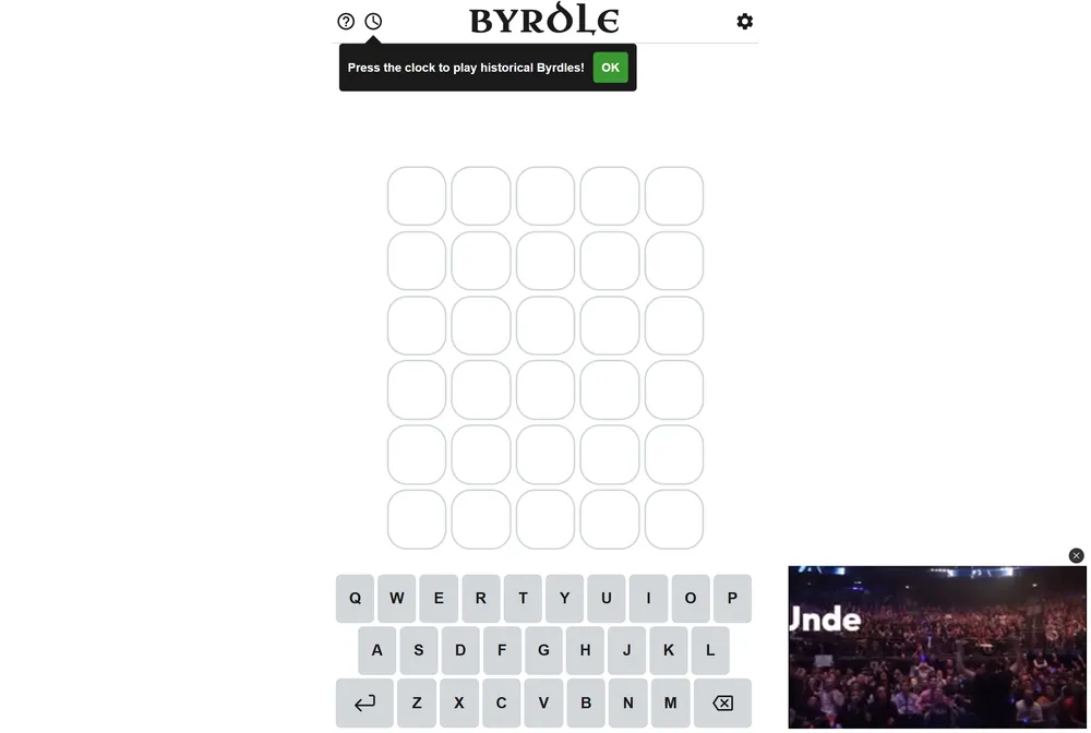 Byrdle game screenshot