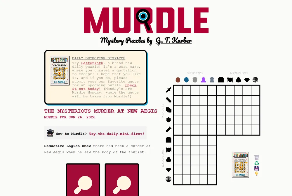 Murdle game screenshot