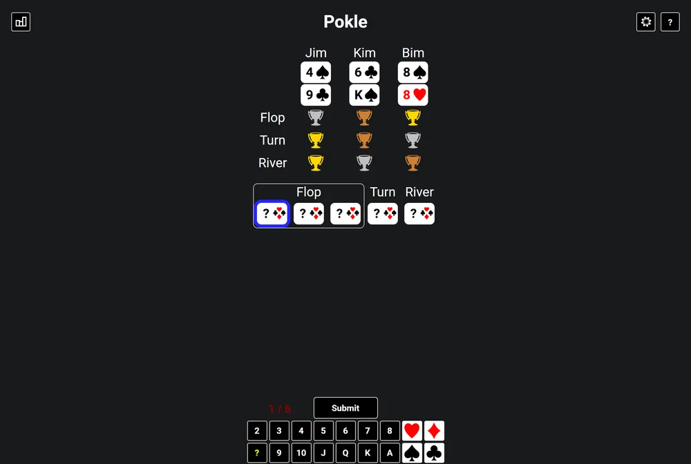Pokle game screenshot